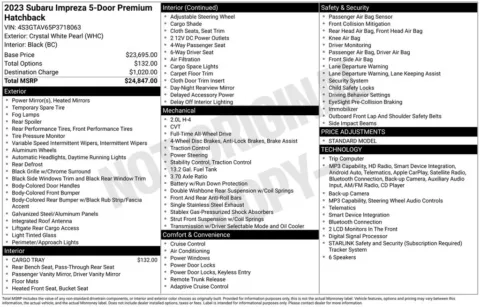 Another view of 2023 Subaru Impreza Premium for sale in Longview, WA at Bud Clary Chevrolet Longview