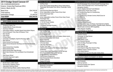 Another view of 2019 Dodge Grand Caravan GT for sale in Longview, WA at Bud Clary Chevrolet Longview