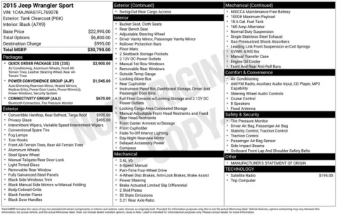 Another view of 2015 Jeep Wrangler Sport for sale in Longview, WA at Bud Clary Chevrolet Longview