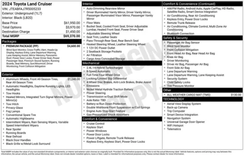 Another view of 2024 Toyota Land Cruiser for sale in Longview, WA at Bud Clary Chevrolet Longview