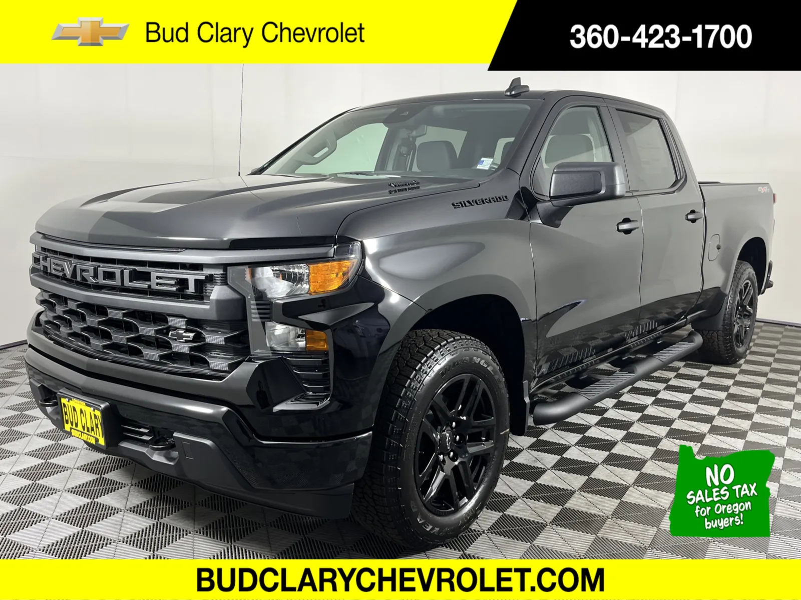 Black 2025 Chevrolet Silverado 1500 Custom for sale in Longview, WA