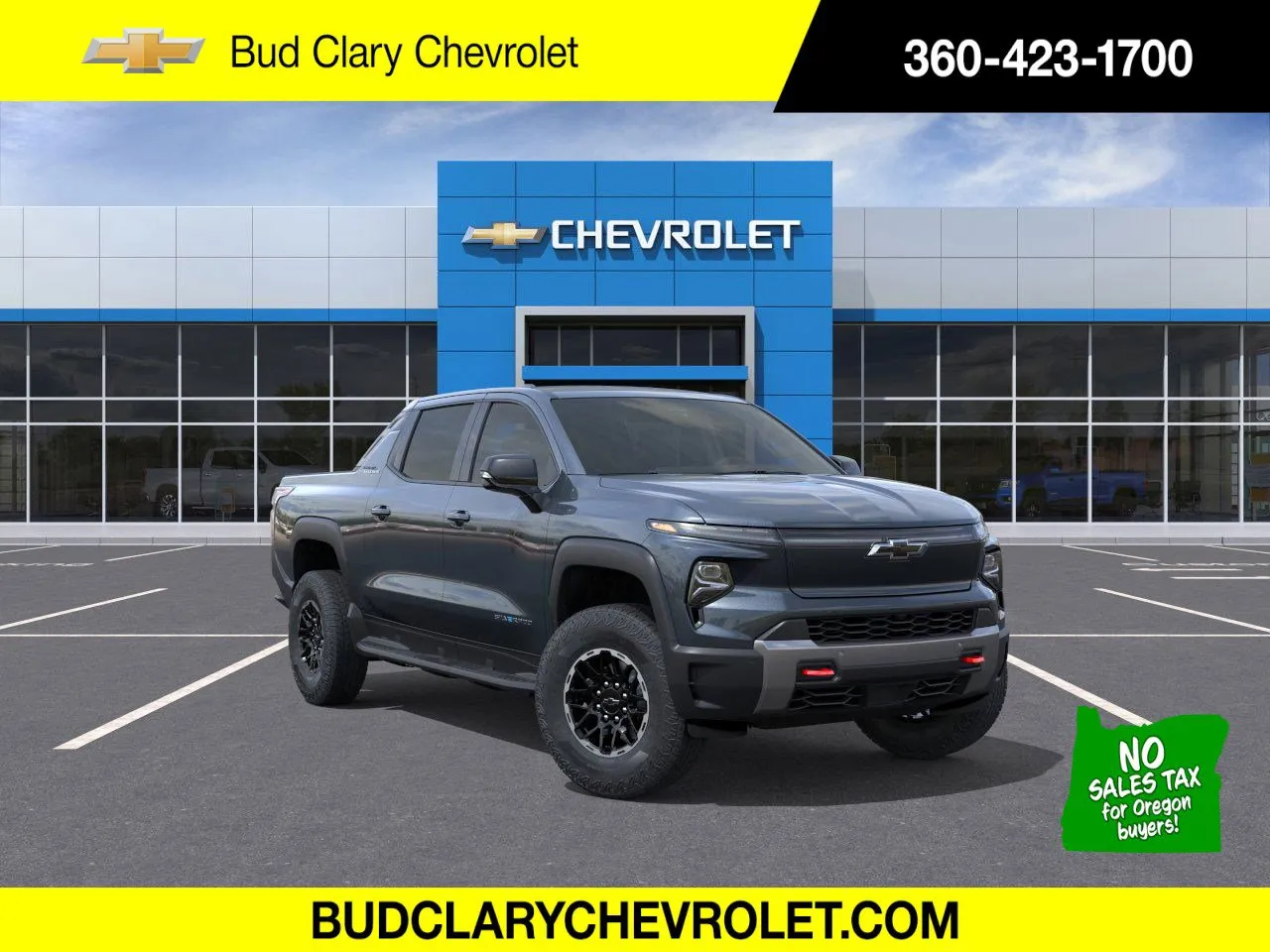 Blue 2026 Chevrolet Silverado EV Max Range Trail Boss for sale in Longview, WA