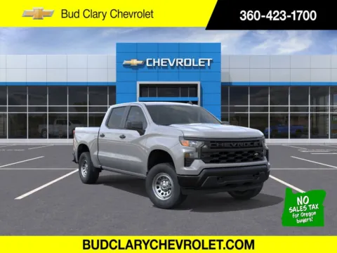 Gray 2024 Chevrolet Silverado 1500 Work Truck for sale in Longview, WA