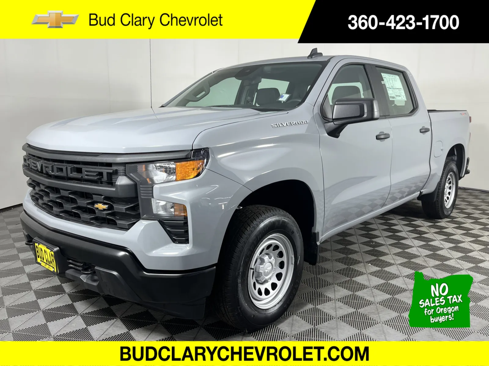 Gray 2024 Chevrolet Silverado 1500 Work Truck for sale in Longview, WA