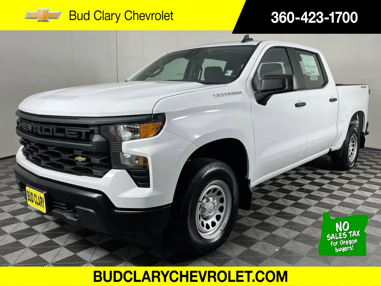 White 2024 Chevrolet Silverado 1500 Work Truck for sale in Longview, WA