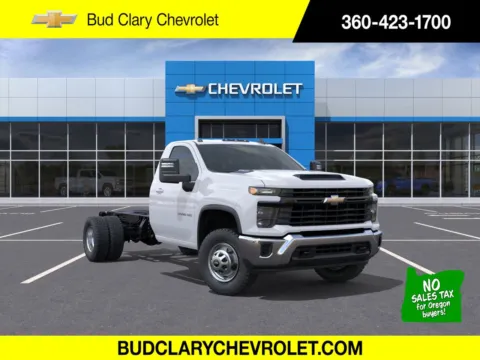 White 2025 Chevrolet Silverado 3500HD CC Work Truck for sale in Longview, WA