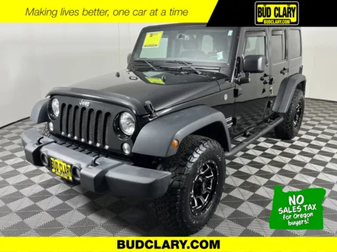 Black 2017 Jeep Wrangler Unlimited Sport for sale in Longview, WA