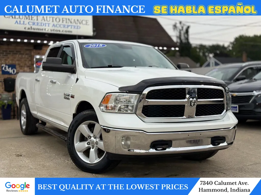 White 2018 Ram 1500 Crew Cab SLT Pickup 4D 6 1/3 ft for sale in Hammond, IN