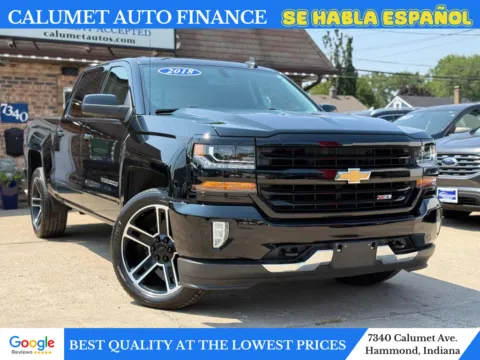 Black 2018 Chevrolet Silverado 1500 Crew Cab Z71 LT Pickup 4D 5 3/4 ft for sale in Hammond, IN