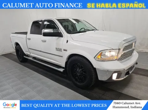 White 2016 Ram 1500 Crew Cab Laramie Pickup 4D 6 1/3 ft for sale in Hammond, IN