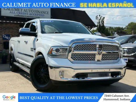 White 2016 Ram 1500 Crew Cab Laramie Pickup 4D 6 1/3 ft for sale in Hammond, IN