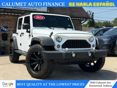 White 2014 Jeep Wrangler Unlimited Sport SUV 4D for sale in Hammond, IN
