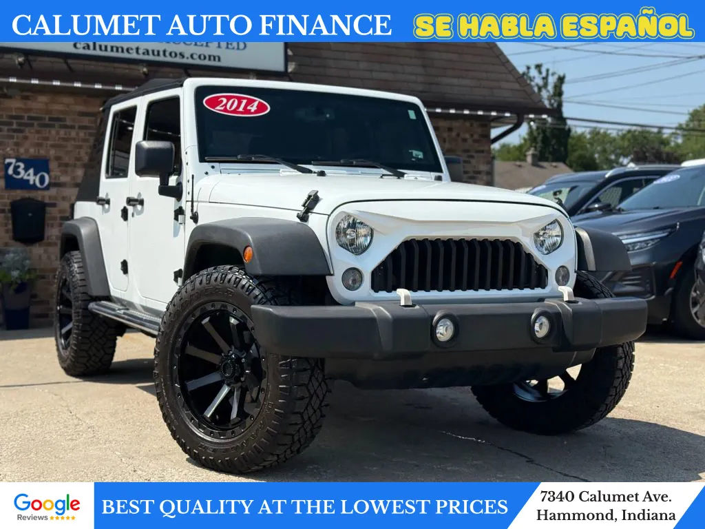 White 2014 Jeep Wrangler Unlimited Sport SUV 4D for sale in Hammond, IN