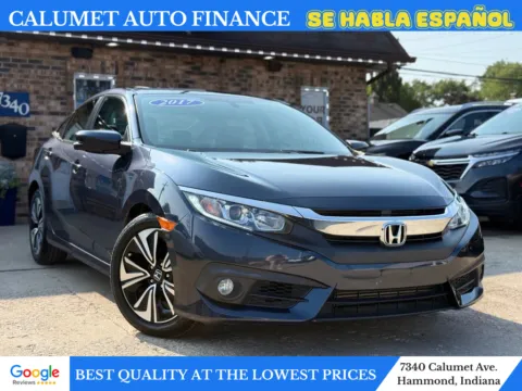 Blue 2017 Honda Civic EX-L Sedan 4D for sale in Hammond, IN