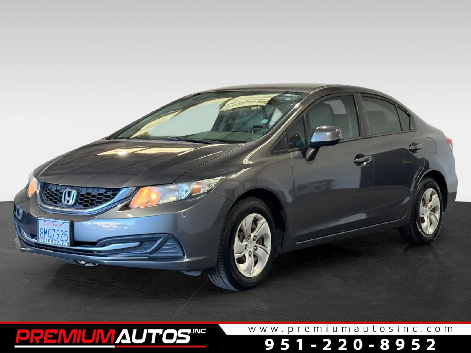 Gray 2013 Honda Civic LX for sale in Norco, CA