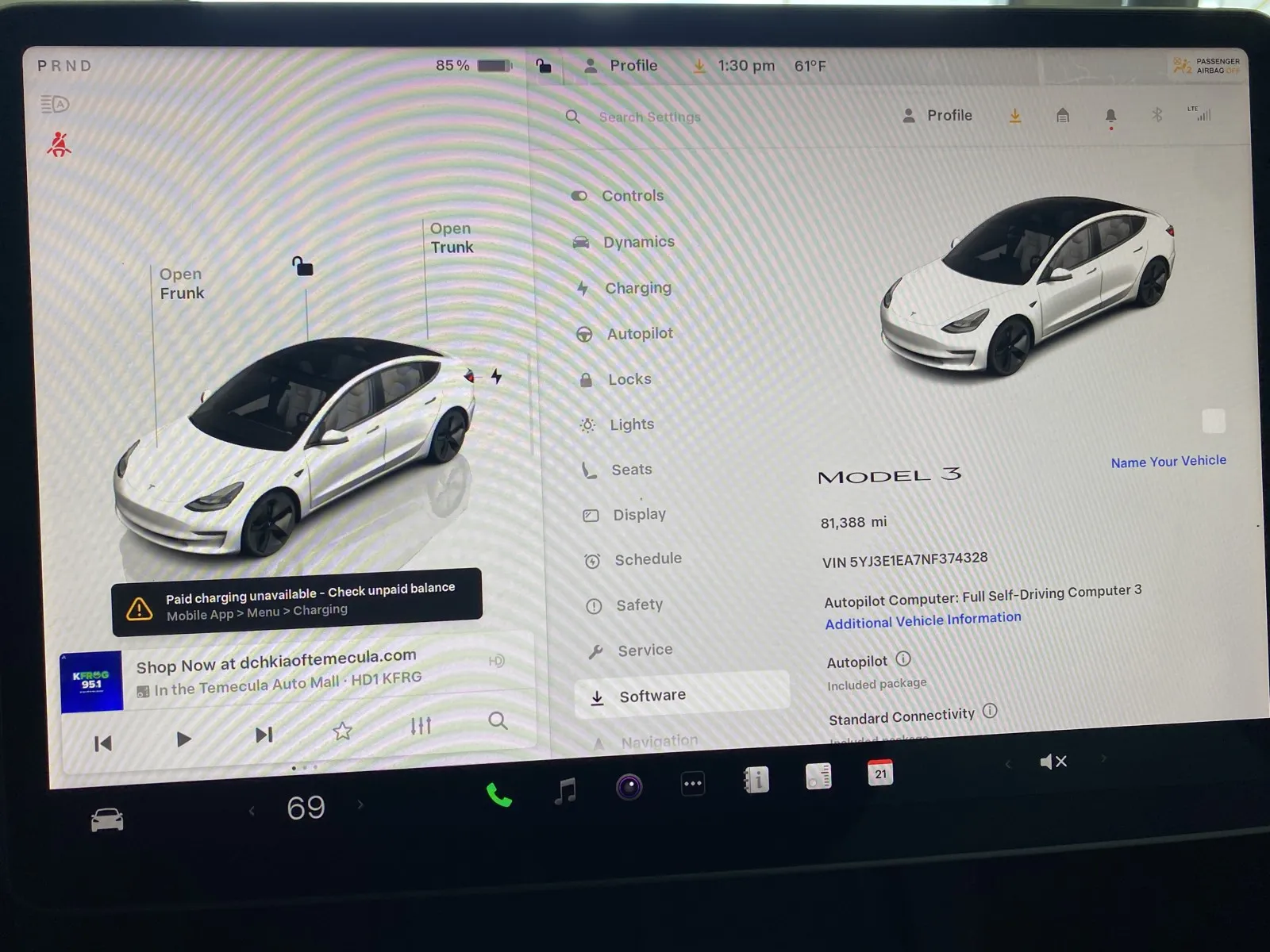 Photos of 2022 Tesla Model 3 for sale in Norco, CA at Premium Autos - Norco