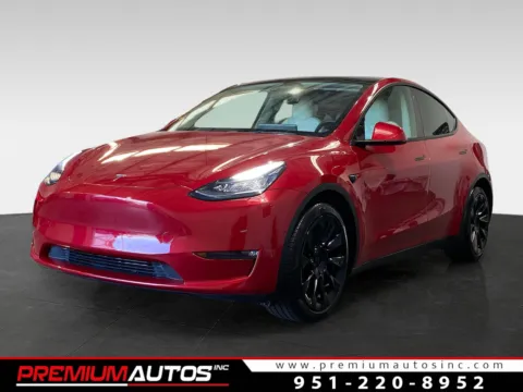 Red 2021 Tesla Model Y Long Range for sale in Norco, CA