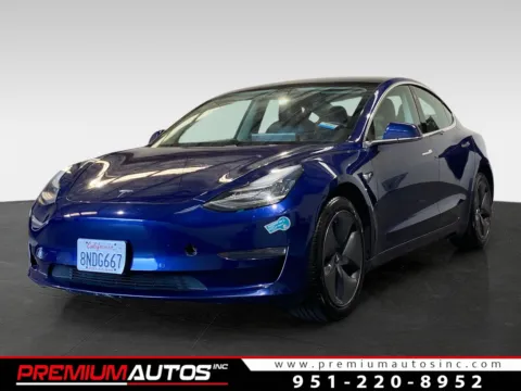Blue 2020 Tesla Model 3 Standard Plus for sale in Norco, CA