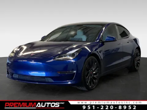 Blue 2022 Tesla Model 3 Performance for sale in Norco, CA