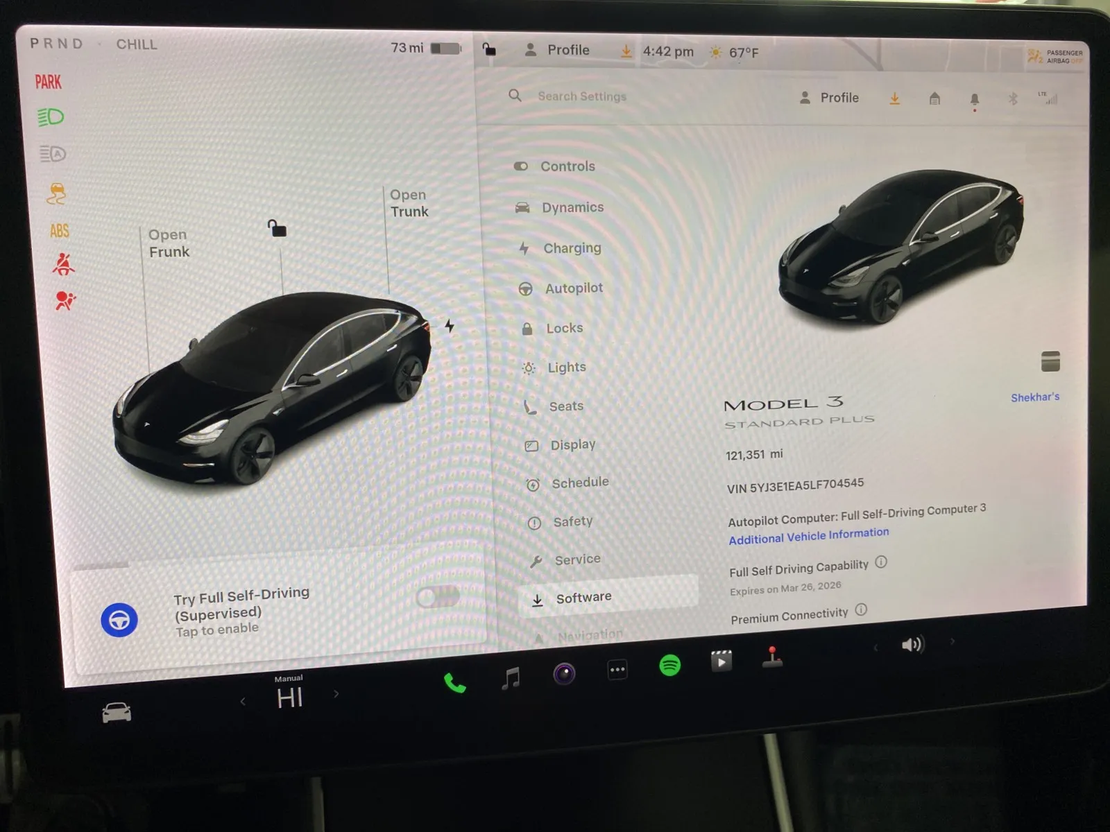 Photos of 2020 Tesla Model 3 standard plus for sale in Norco, CA at Premium Autos - Norco