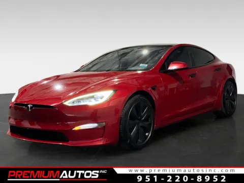 Red 2021 Tesla Model S Plaid for sale in Norco, CA