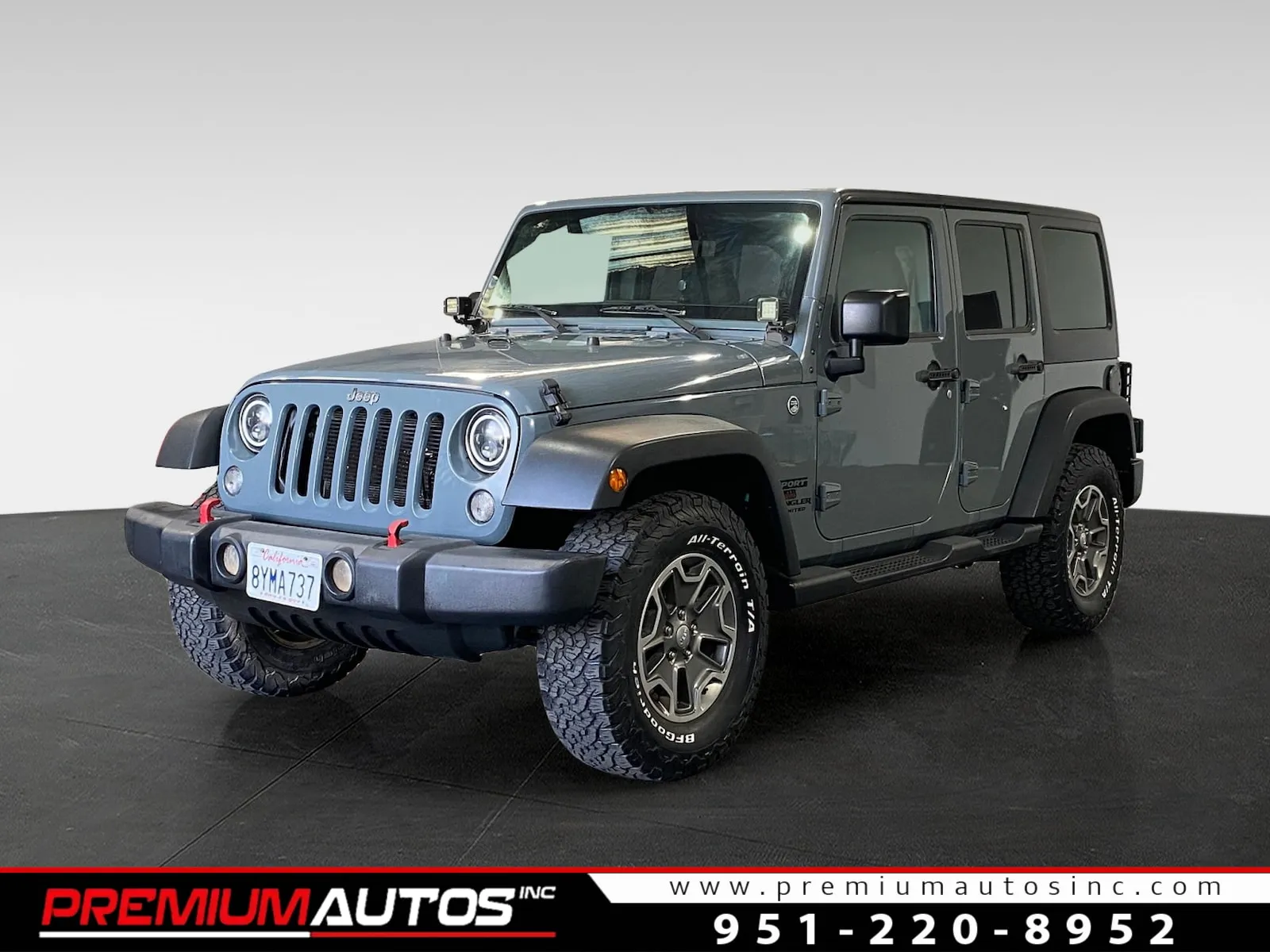 Gray 2015 Jeep Wrangler Unlimited Sport S for sale in Norco, CA