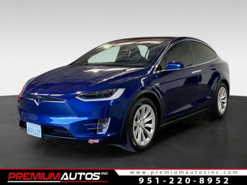 Blue 2018 Tesla Model X 75d for sale in Norco, CA