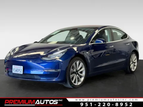Blue 2018 Tesla Model 3 LONG RANGE for sale in Norco, CA
