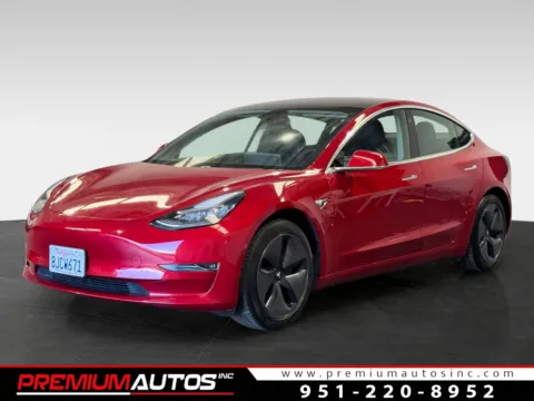 Red 2018 Tesla Model 3 for sale in Norco, CA