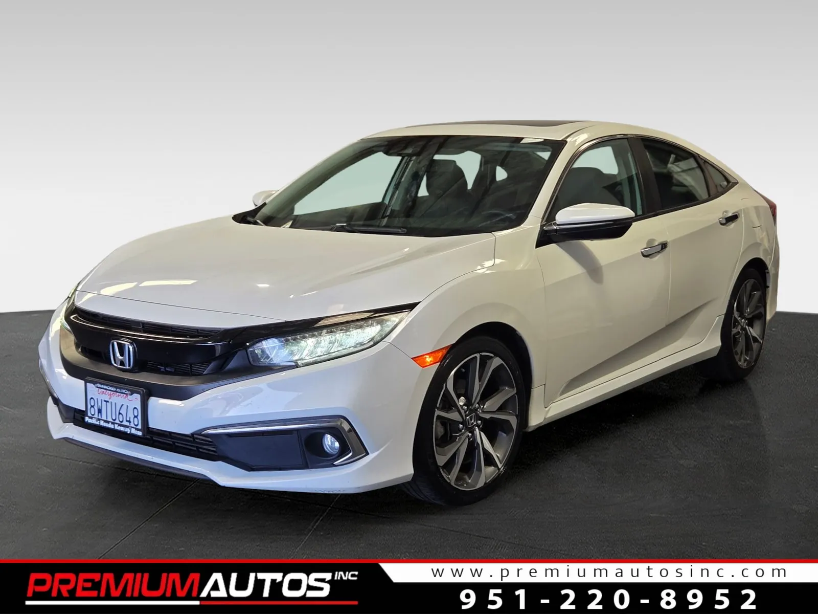 White 2021 Honda Civic Touring for sale in Norco, CA