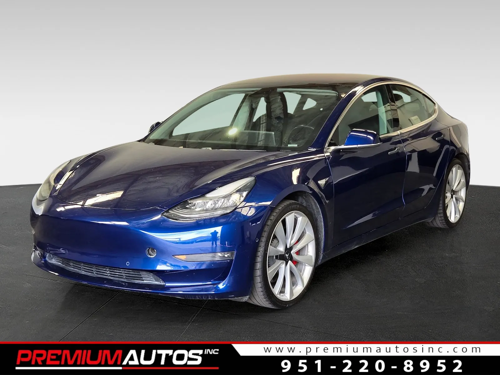 Blue 2018 Tesla Model 3 PERFORMANCE AWD for sale in Norco, CA