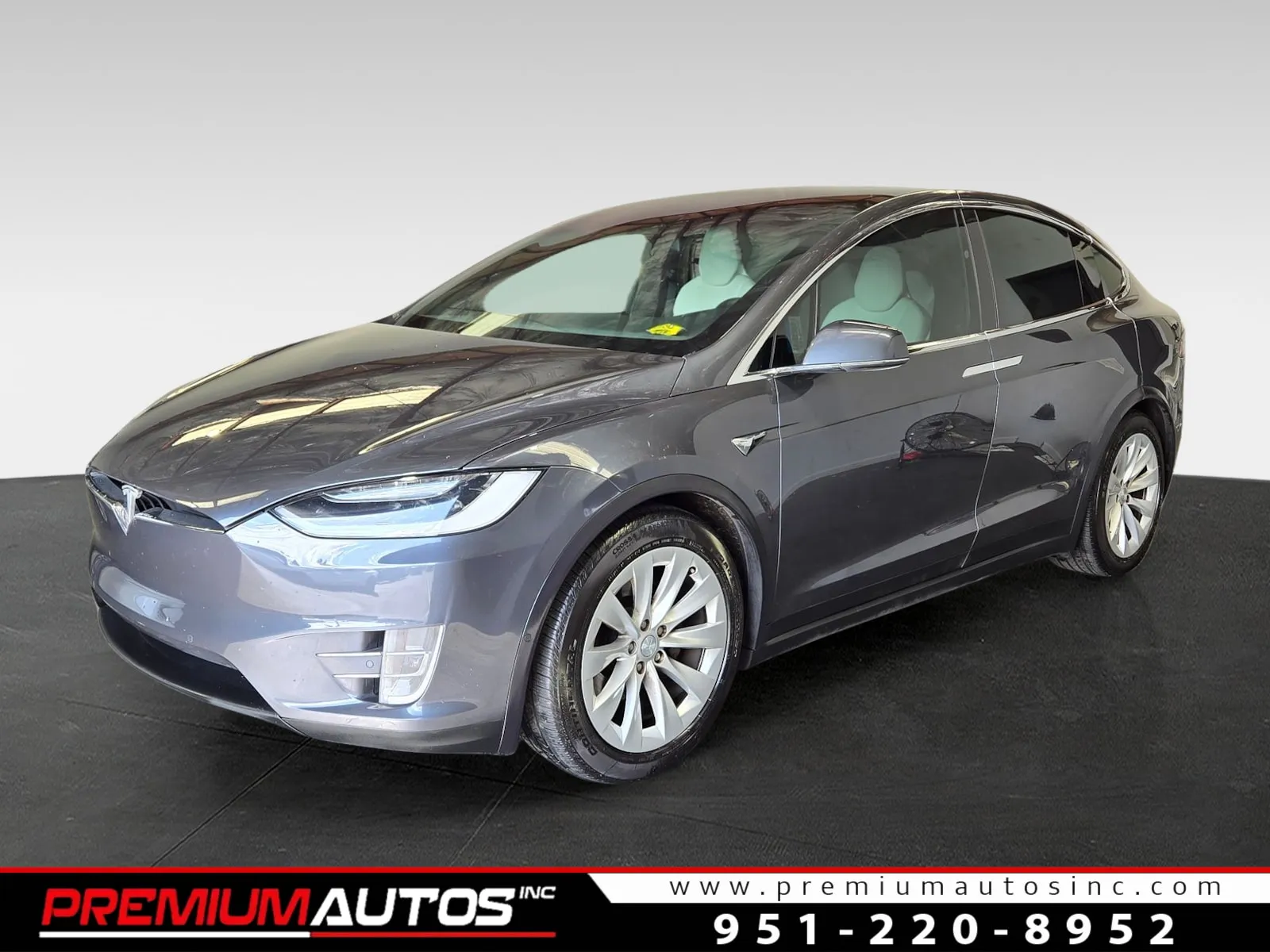 Gray 2017 Tesla Model X 75D****WHITE INTERIOR**** for sale in Norco, CA