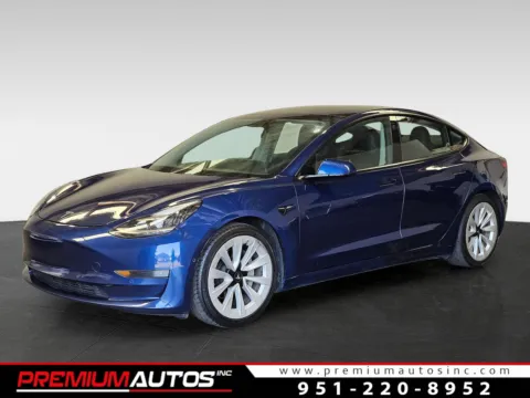 Blue 2021 Tesla Model 3 Standard Range Plus for sale in Norco, CA