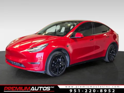 Red 2021 Tesla Model Y Long Range for sale in Norco, CA