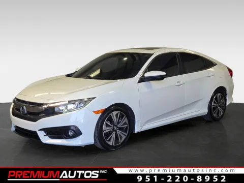 White 2017 Honda Civic EX-L for sale in Norco, CA