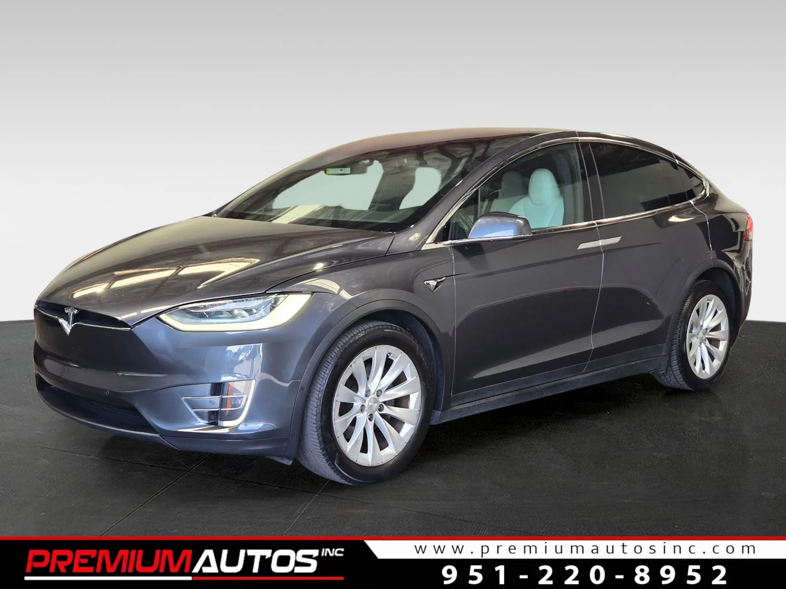 Gray 2020 Tesla Model X LONG RANGE PLUS****WHITE INTERIOR*** for sale in Norco, CA