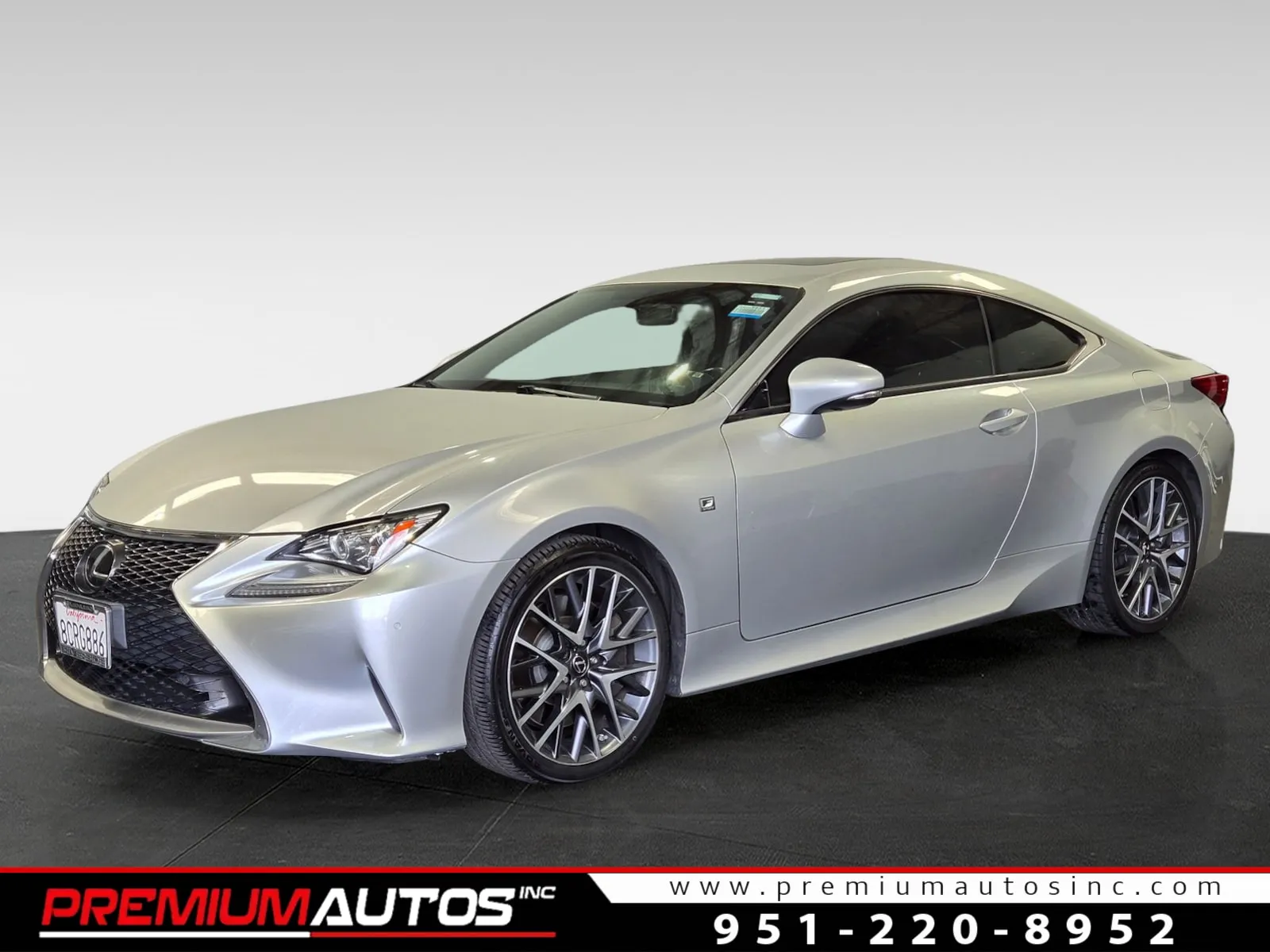 Silver 2016 Lexus RC 200t F SPORT for sale in Norco, CA