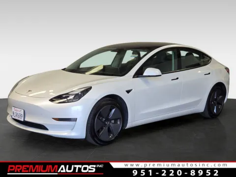 White 2021 Tesla Model 3 Standard Range Plus for sale in Norco, CA