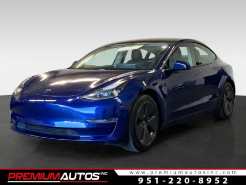 Blue 2021 Tesla Model 3 Standard Range Plus for sale in Norco, CA