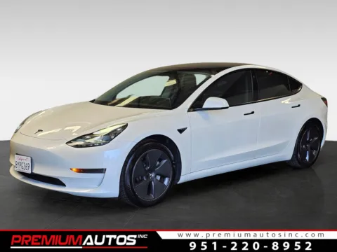 White 2021 Tesla Model 3 Standard Range Plus for sale in Norco, CA
