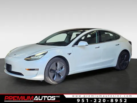 White 2020 Tesla Model 3 standard plus for sale in Norco, CA