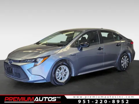 Blue 2021 Toyota Corolla Hybrid LE for sale in Norco, CA