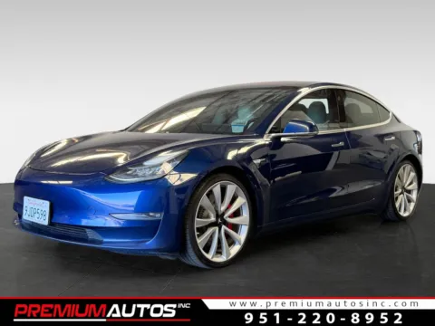 Blue 2018 Tesla Model 3 for sale in Norco, CA