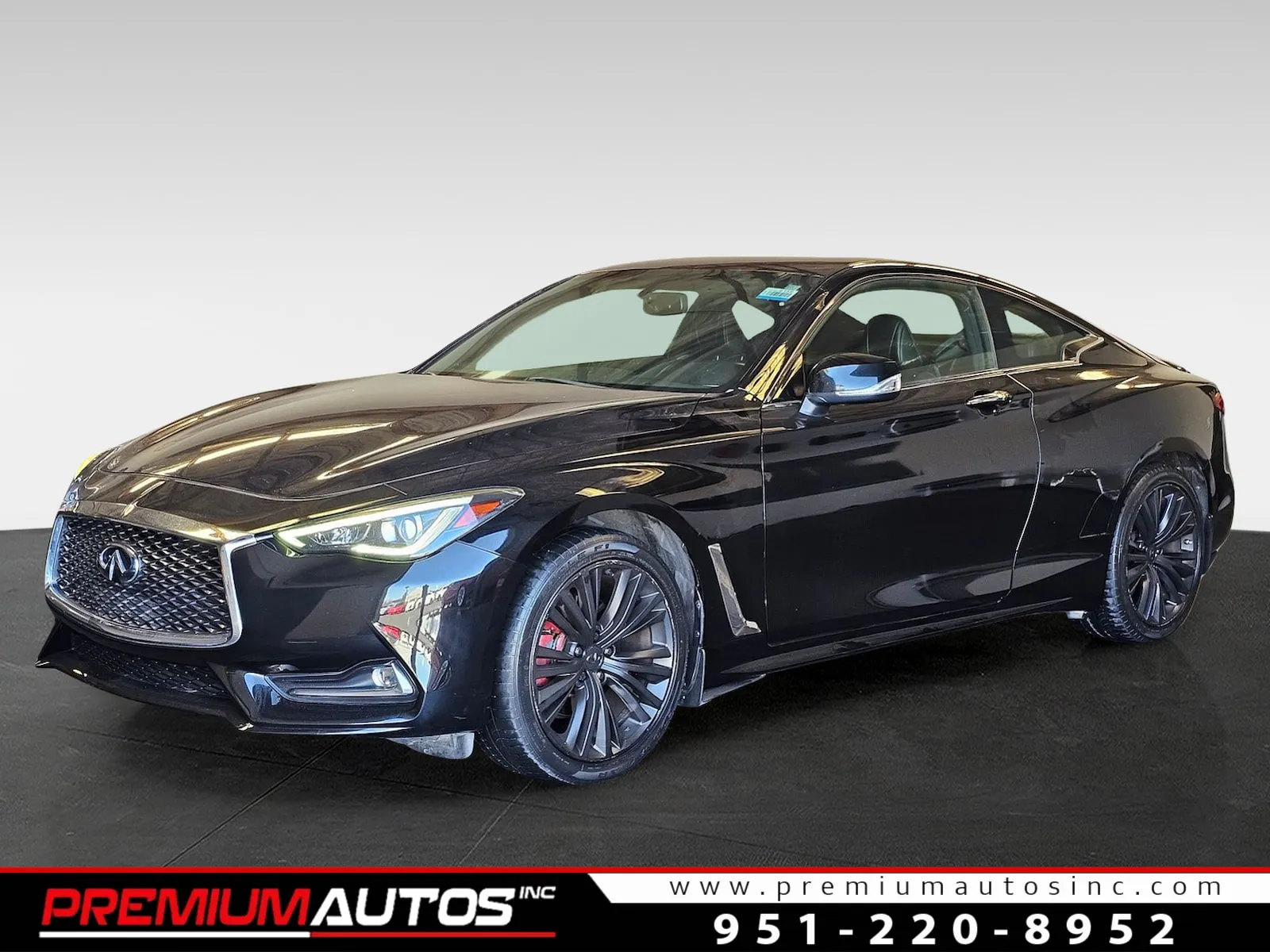 Black 2017 INFINITI Q60 for sale in Norco, CA