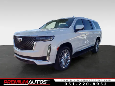 White 2021 Cadillac Escalade ESV Premium Luxury for sale in Norco, CA