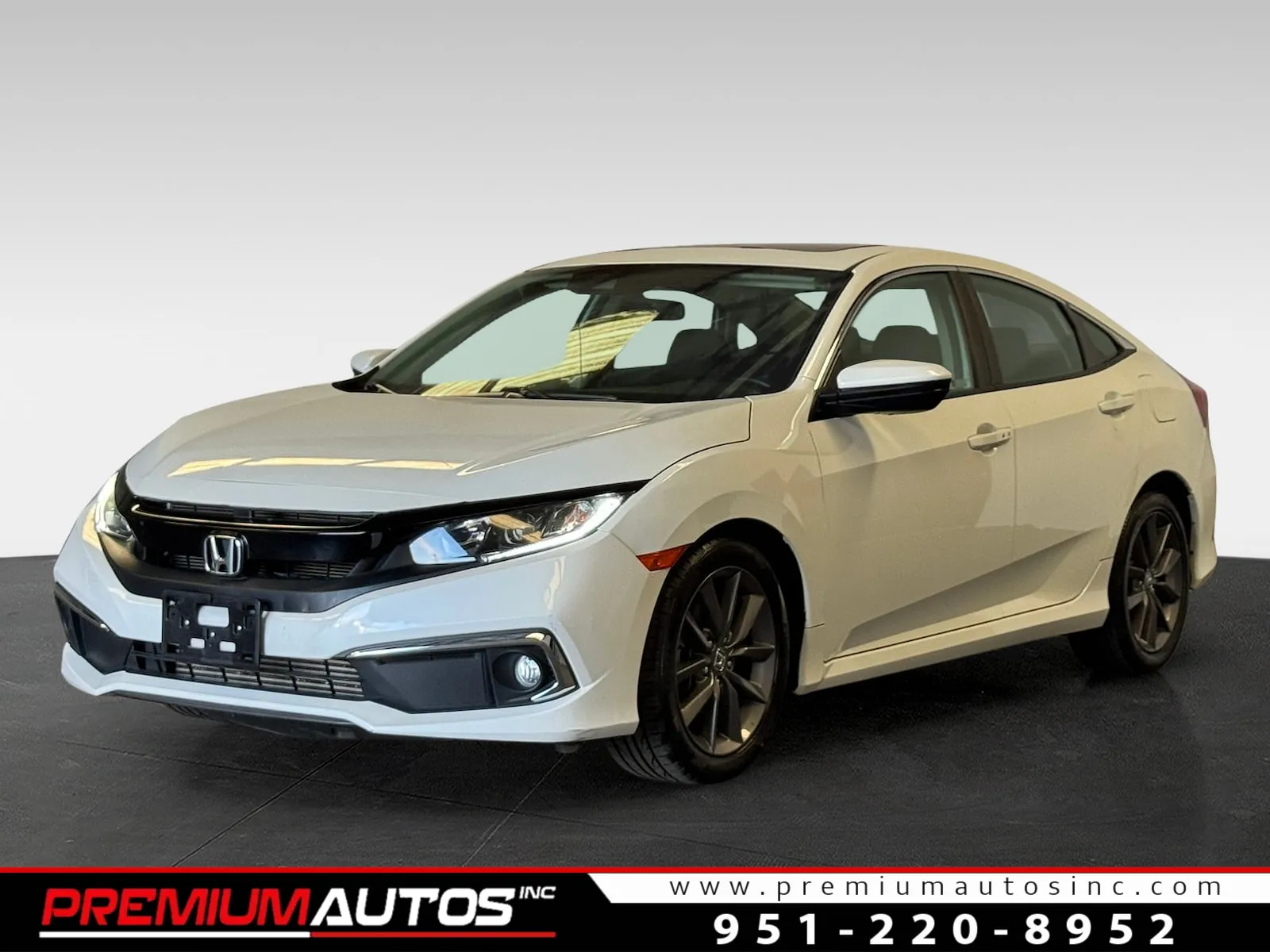 White 2020 Honda Civic EX for sale in Norco, CA
