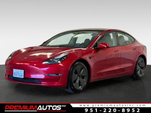 Red 2021 Tesla Model 3 Long Range for sale in Norco, CA