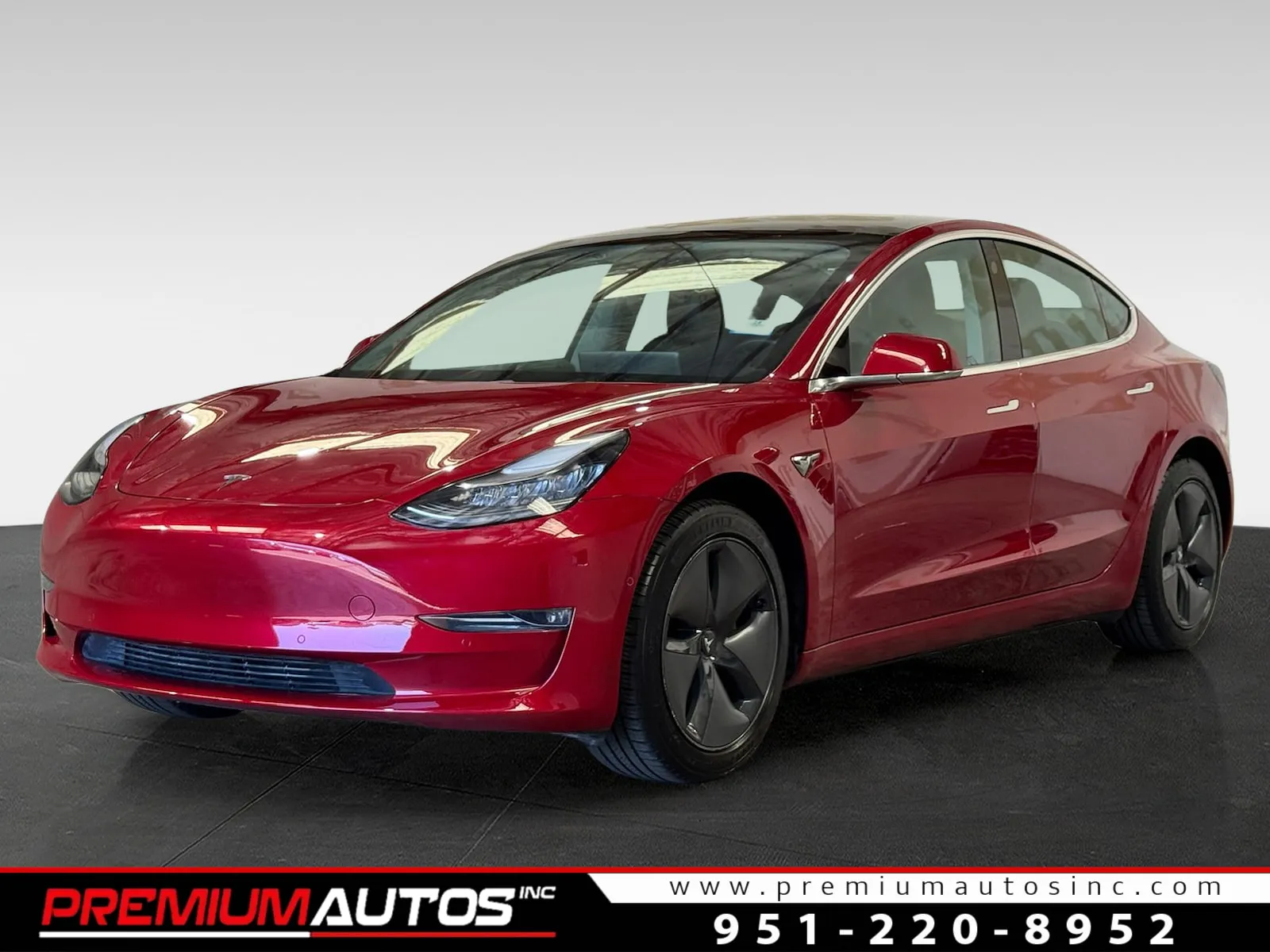 Red 2019 Tesla Model 3 standard plus for sale in Norco, CA