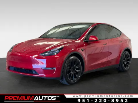 Red 2021 Tesla Model Y Long Range for sale in Norco, CA