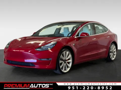 Red 2018 Tesla Model 3 PEFORMANCE for sale in Norco, CA